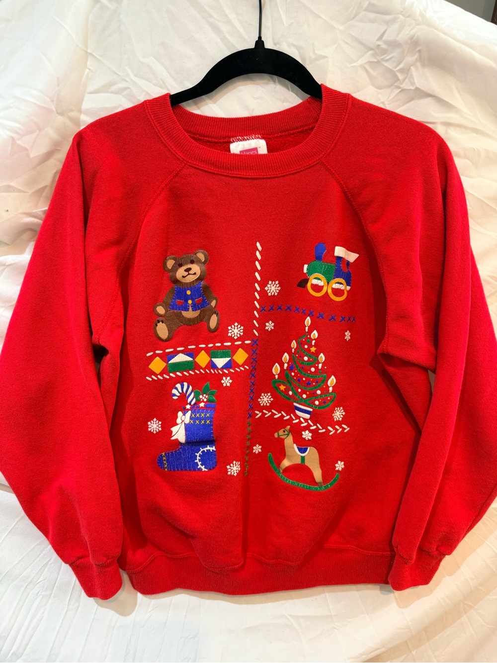 Hanes Her Way Bright Red Crewneck Sweatshirt